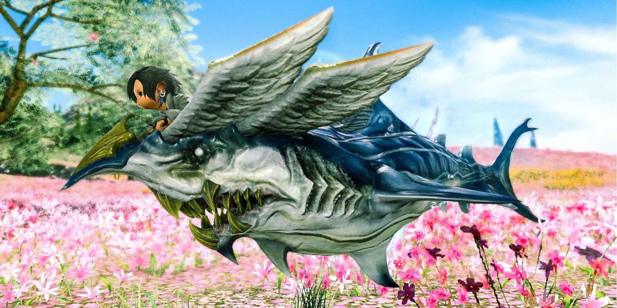 Hybodus is a flying shark mount in Final Fantasy 14