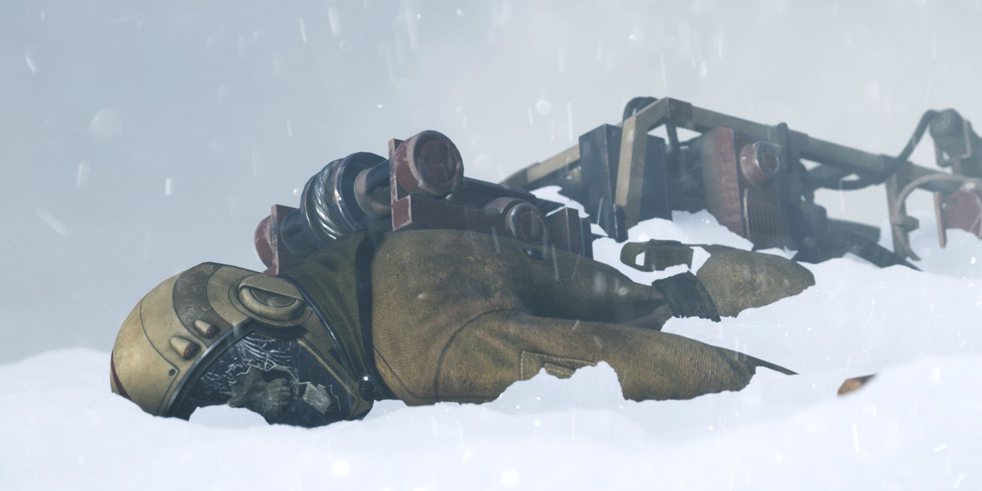 official game art of icarus with character dead in the snow