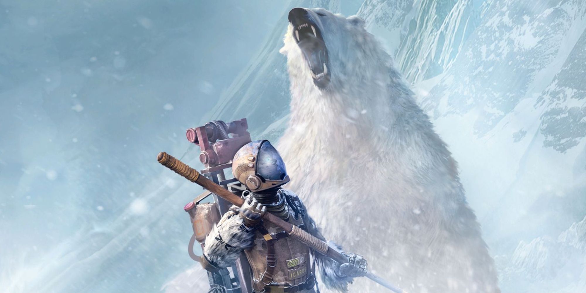 polar bear attacking player