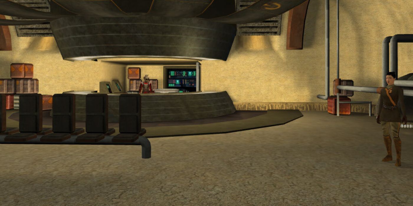The Czerka Corp. Office where Greeta can be found, working at the desk