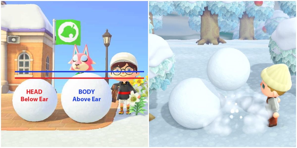 animal crossing new horizons perfect snowboy guide and villager building snowboy in winter