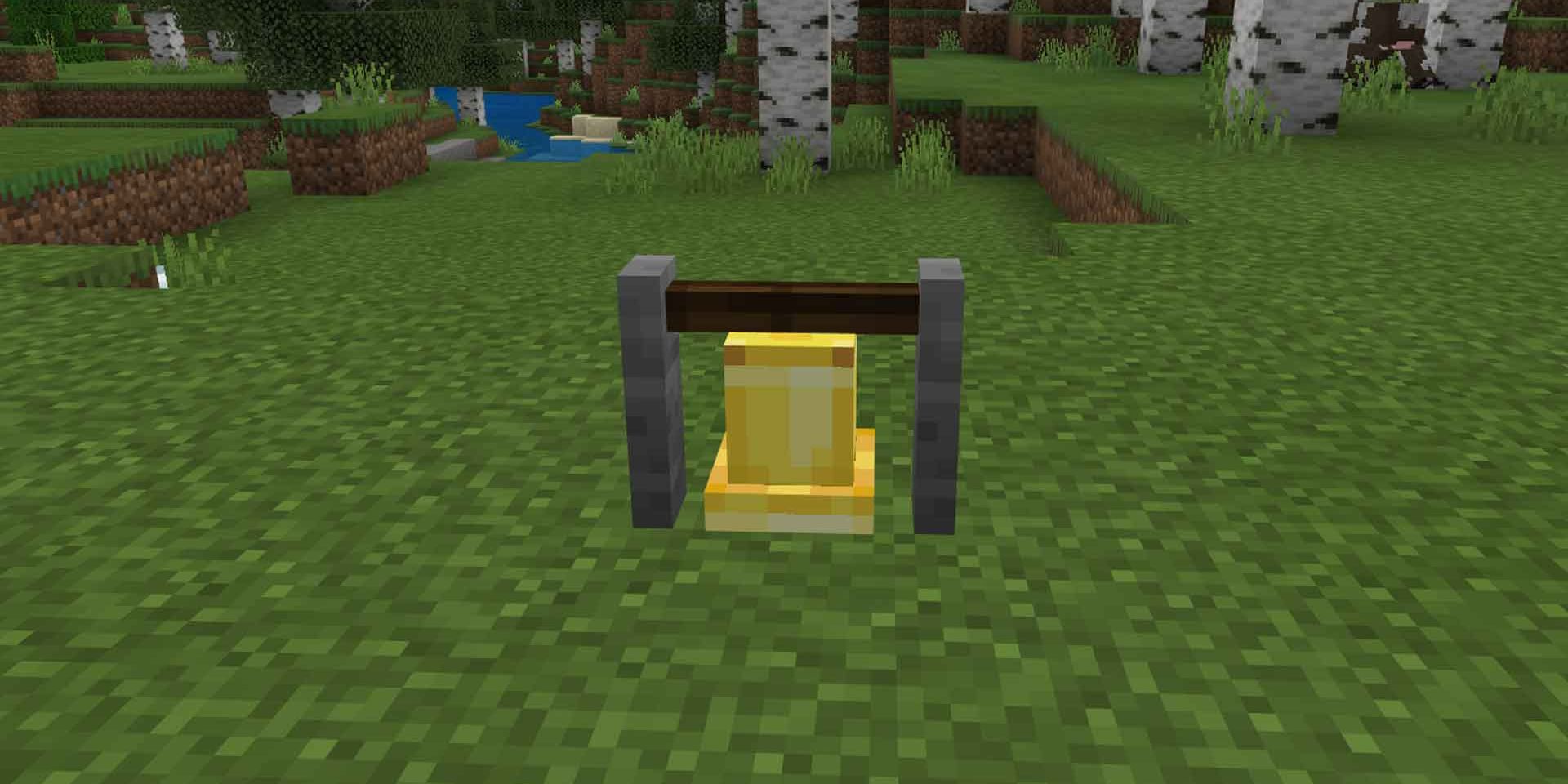 A bell in Minecraft