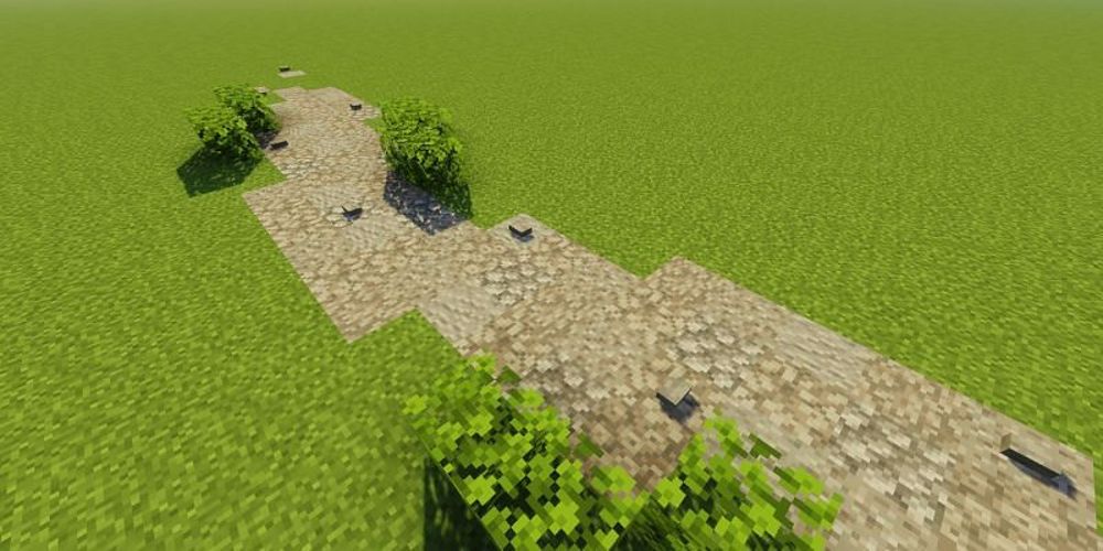 A player created path in Minecraft