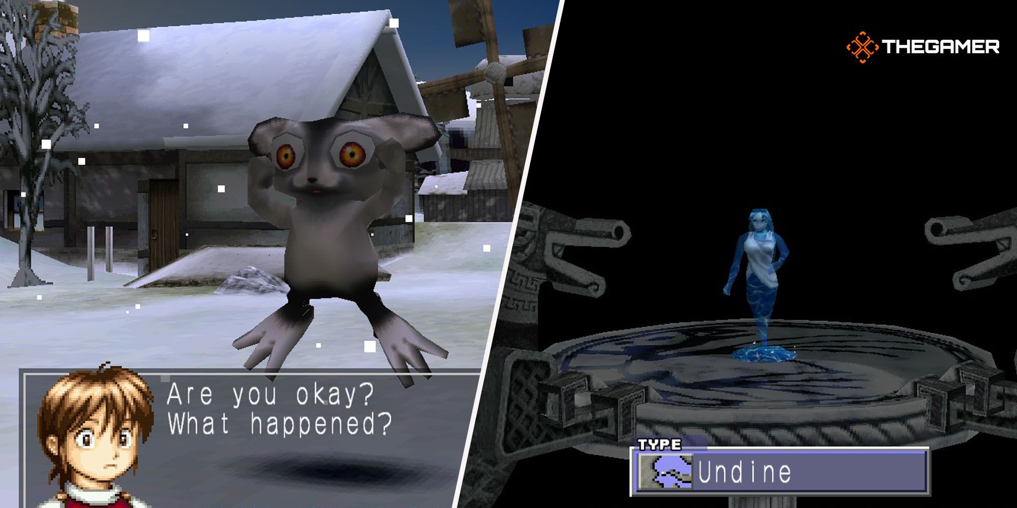 Monster Rancher 2 hopper and undine collage