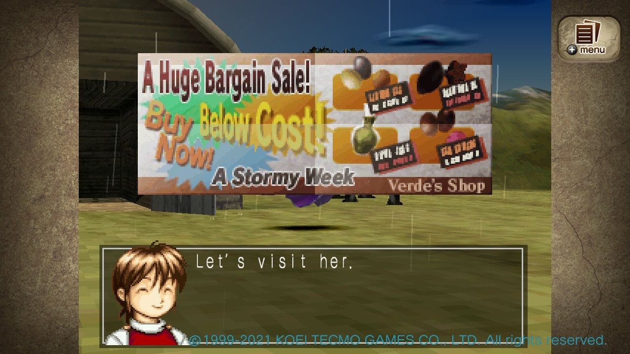 Monster Rancher 2 item shop sale leaflet