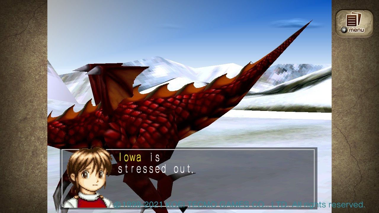 Monster Rancher 2 monster is stressed