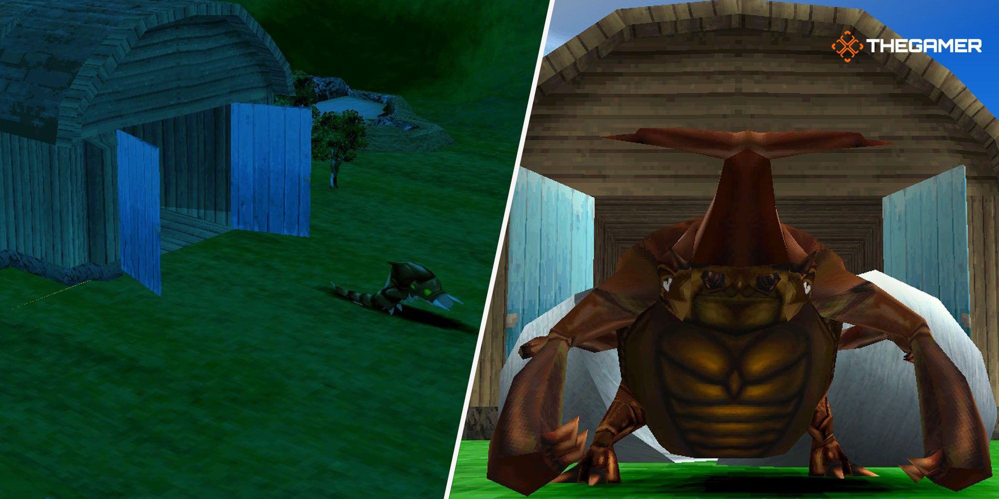 Monster Rancher 2 worm and beaclon collage