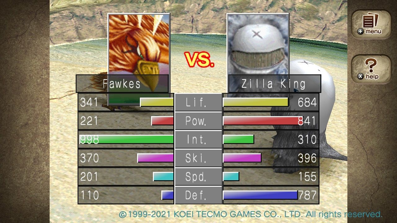 Monster Rancher 2 zilla king battle