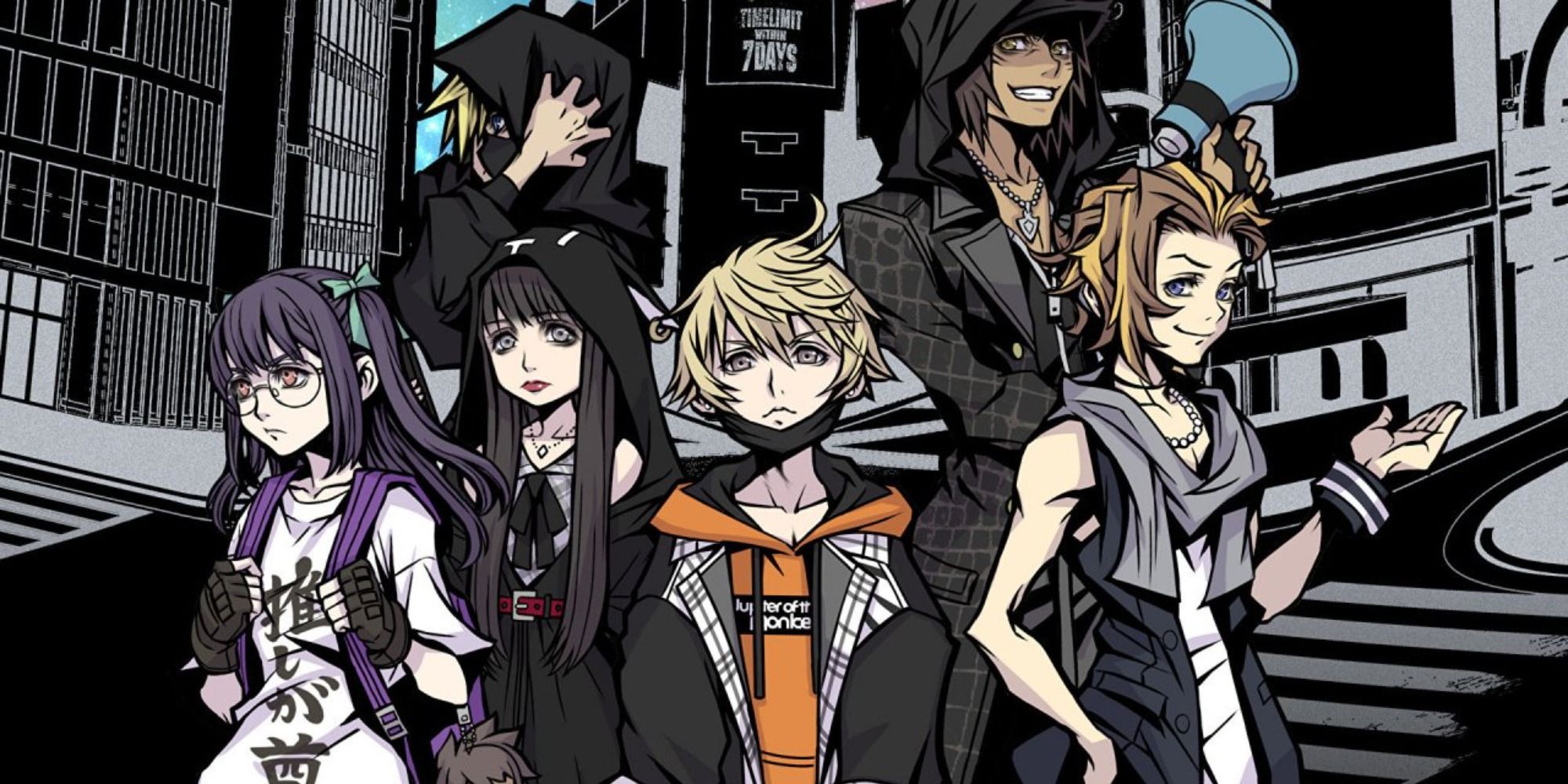 Neo The World Ends With You promo art showing cast