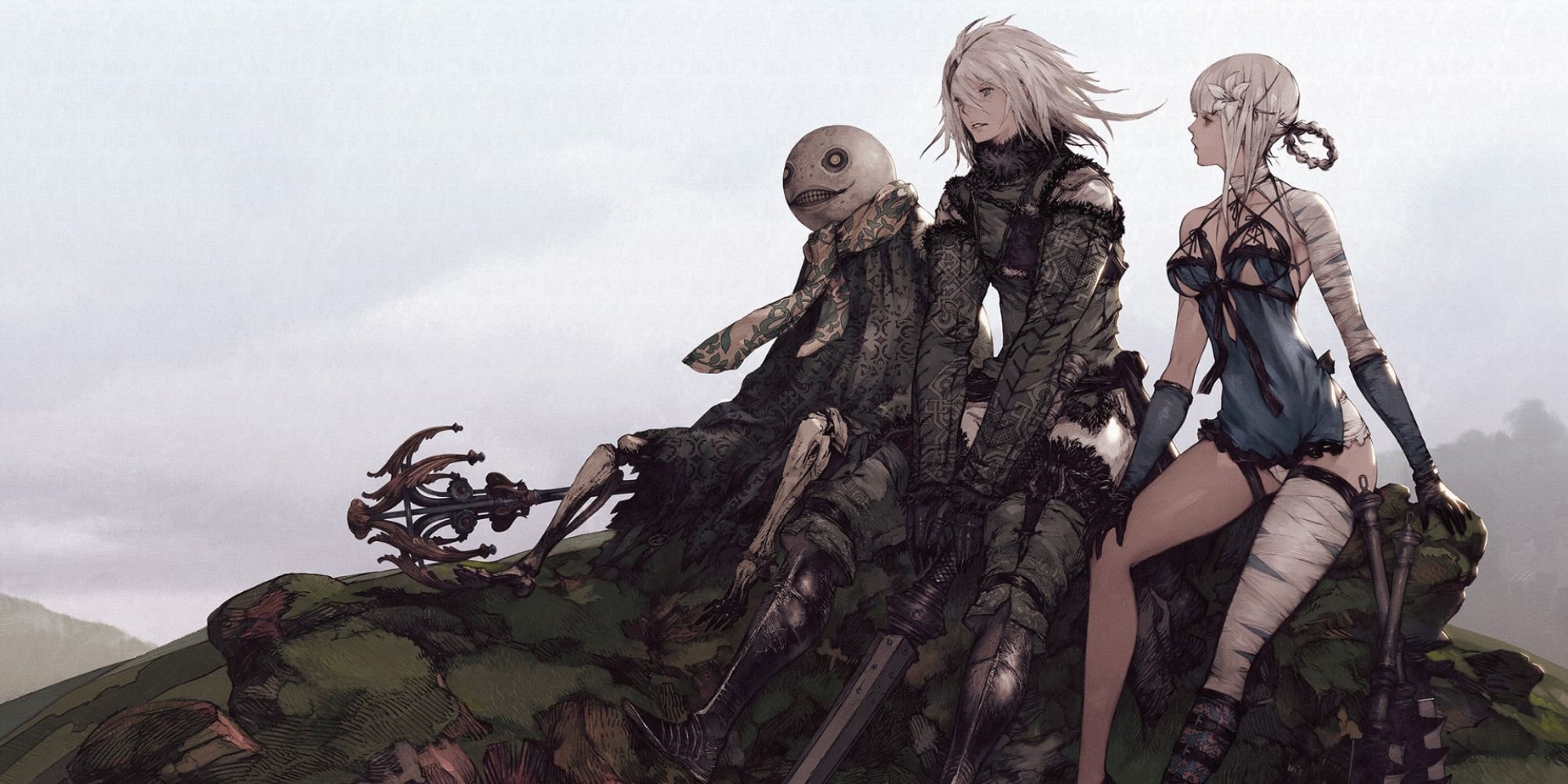 Key art showcasing the main cast of NieR Replicant