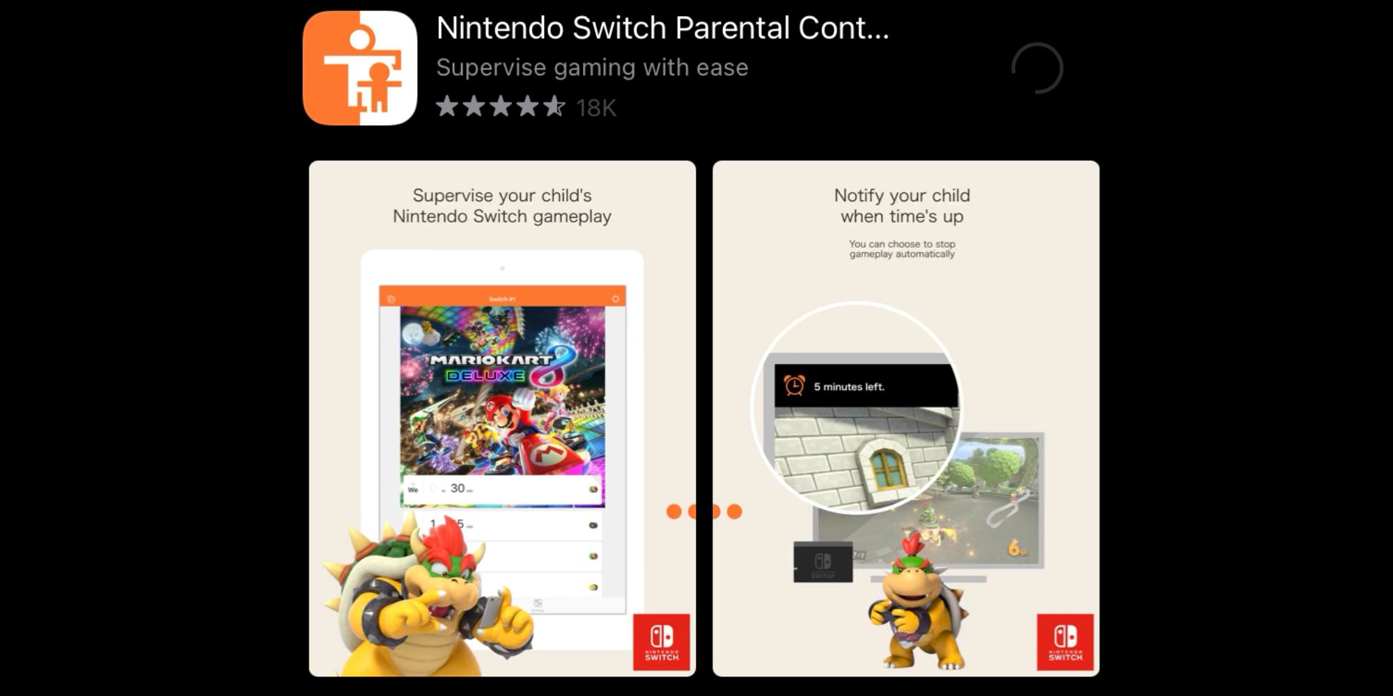 Nintendo parental controls app in store