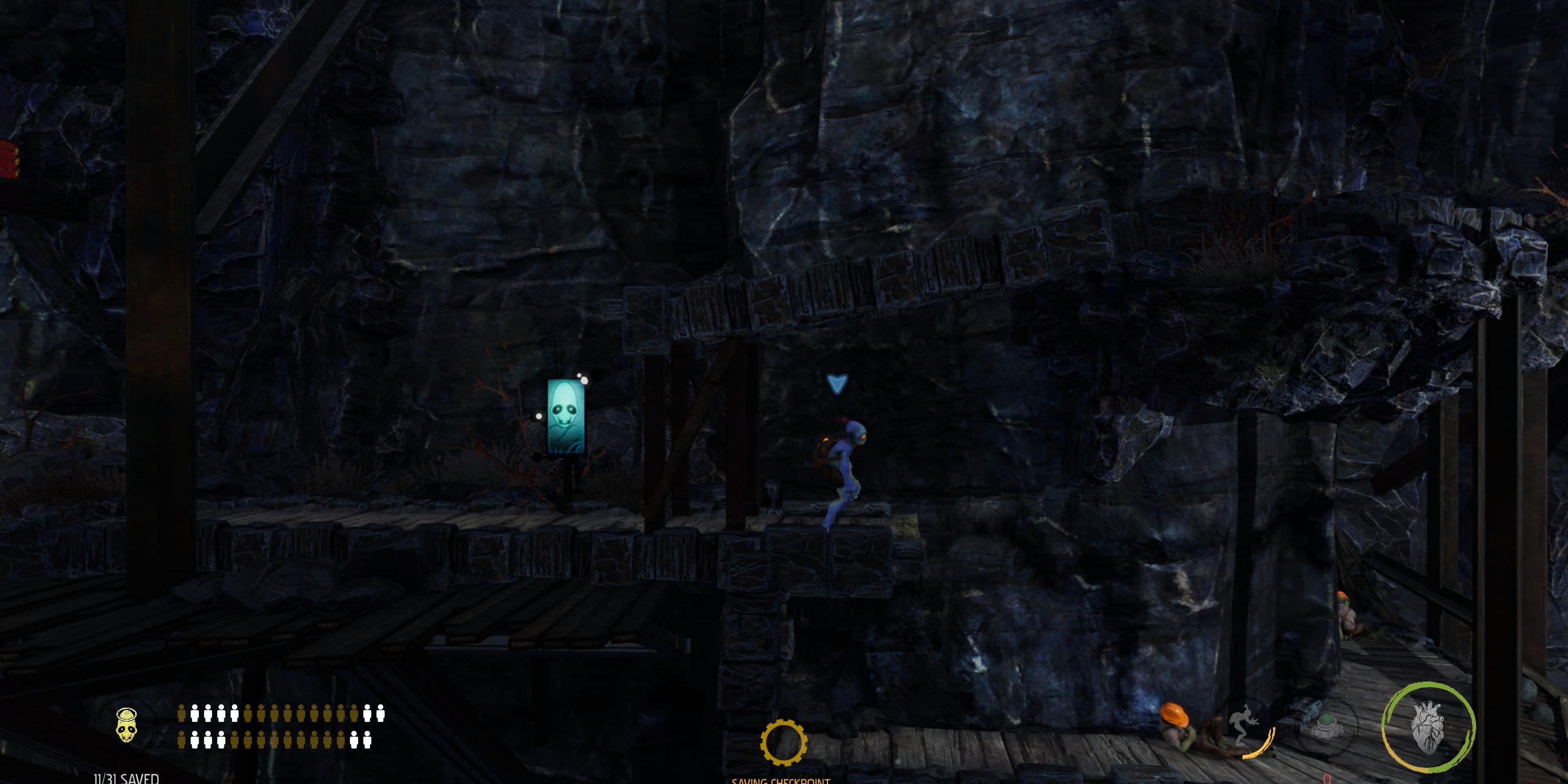 Abe looking for Mudokons in Oddworld Soulstorm