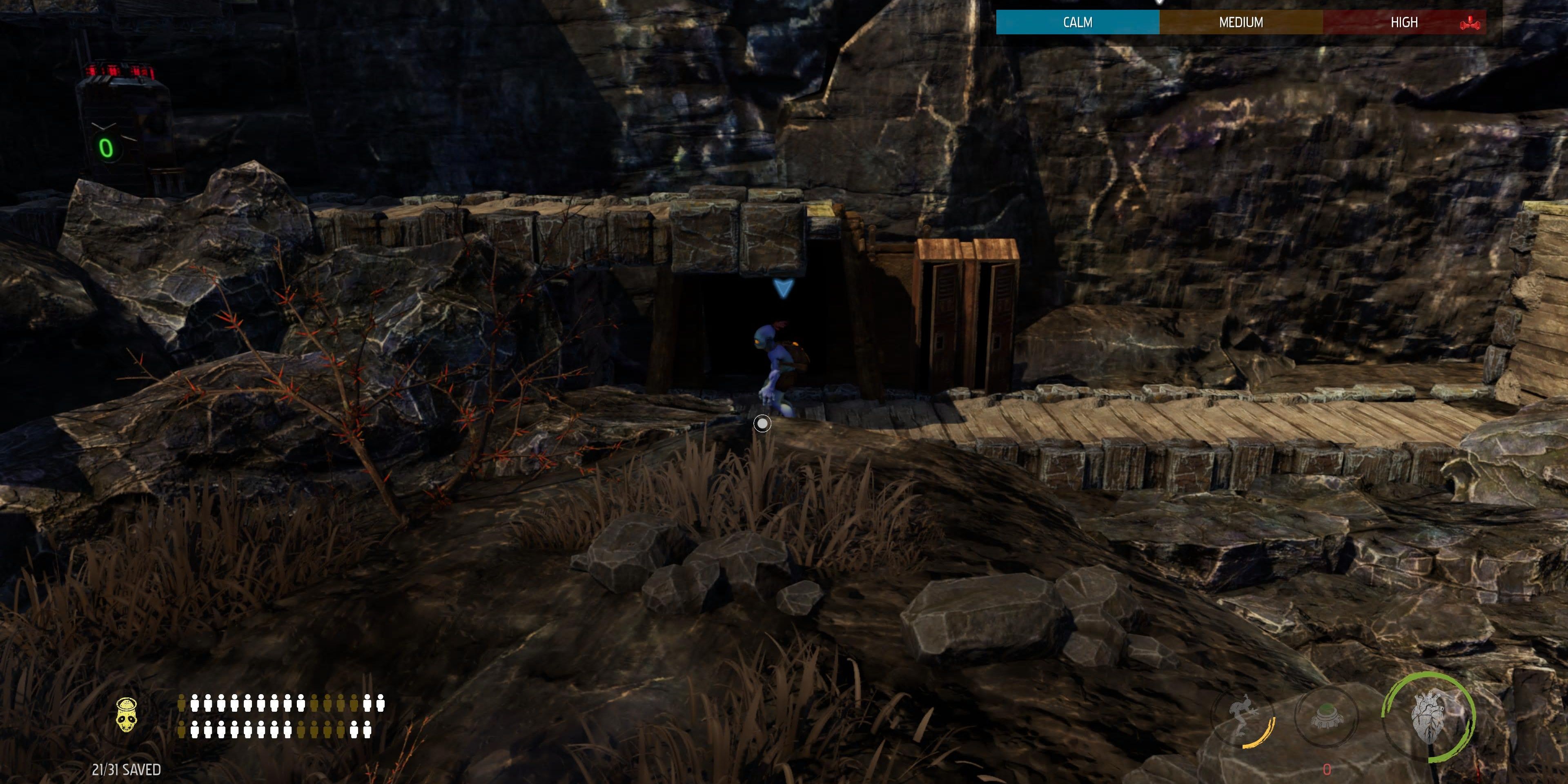 Secret tunnel door in Oddworld Soulstorm