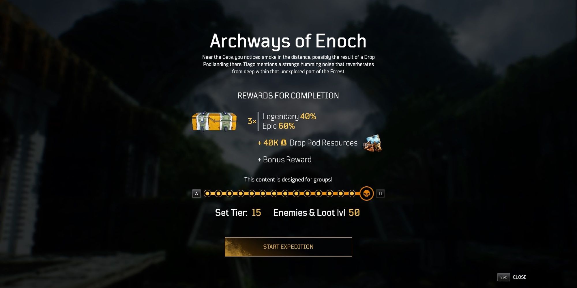 Outriders Archways of Enoch Updated Drops