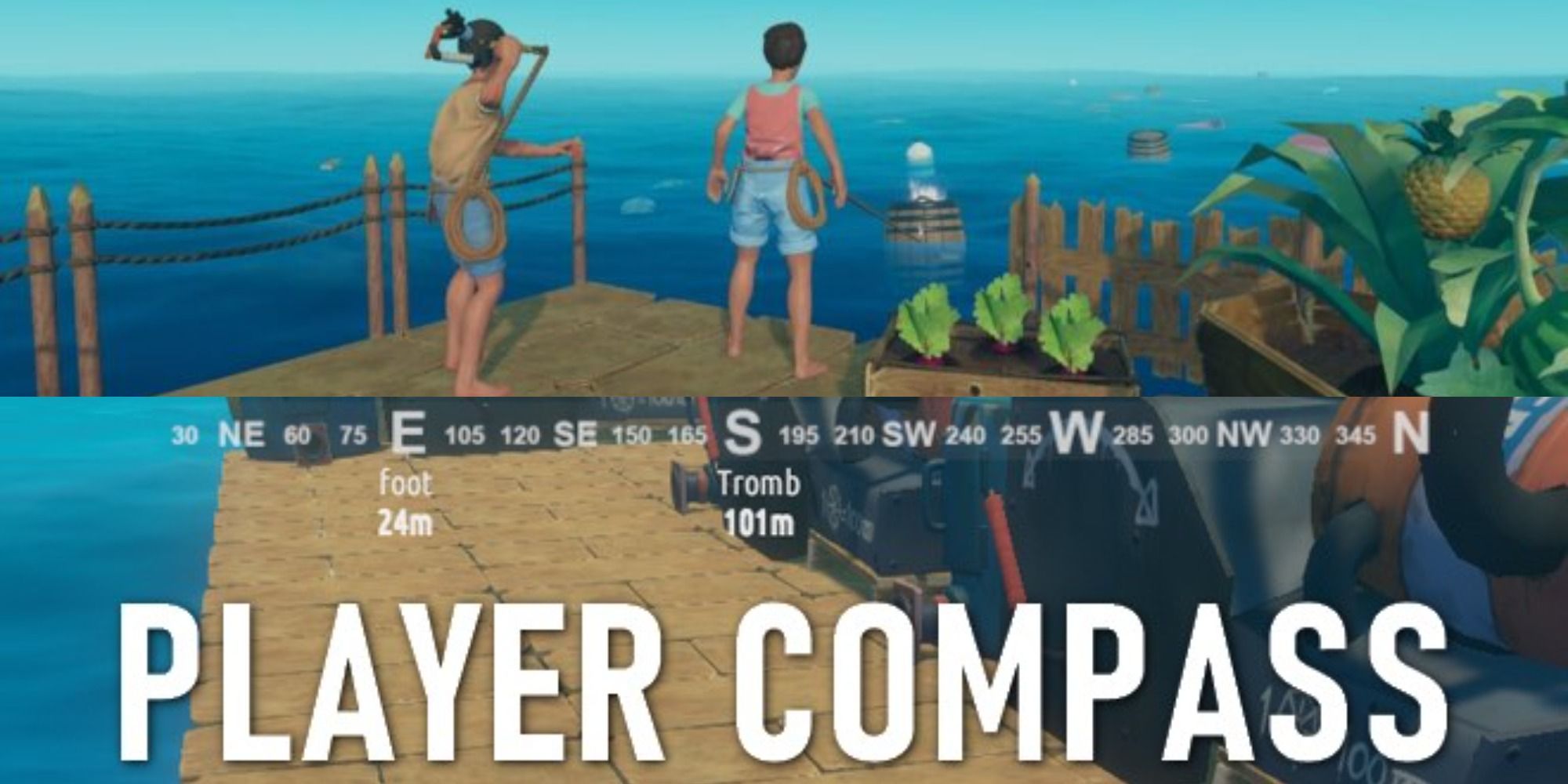 Raft Player Compass Mod with friends