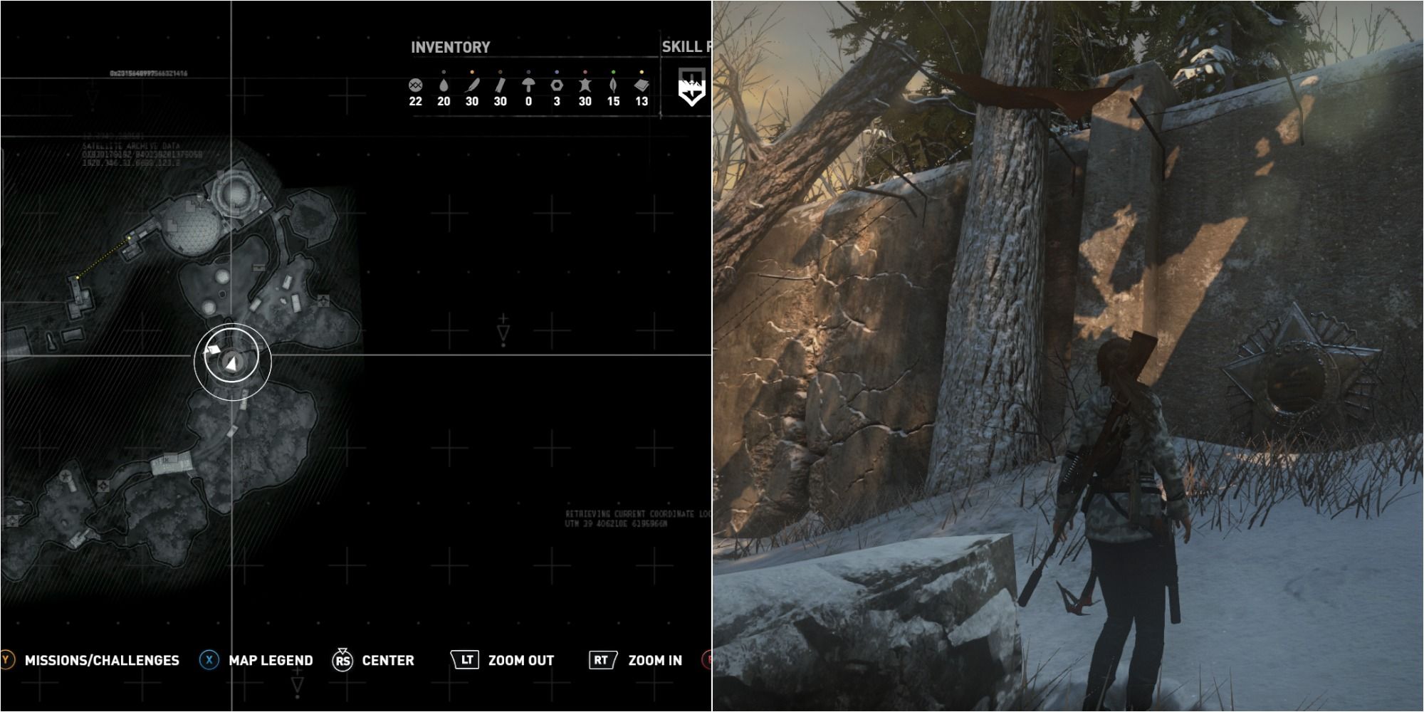 Rise Of The Tomb Raider Split Image Research Base Mural Location
