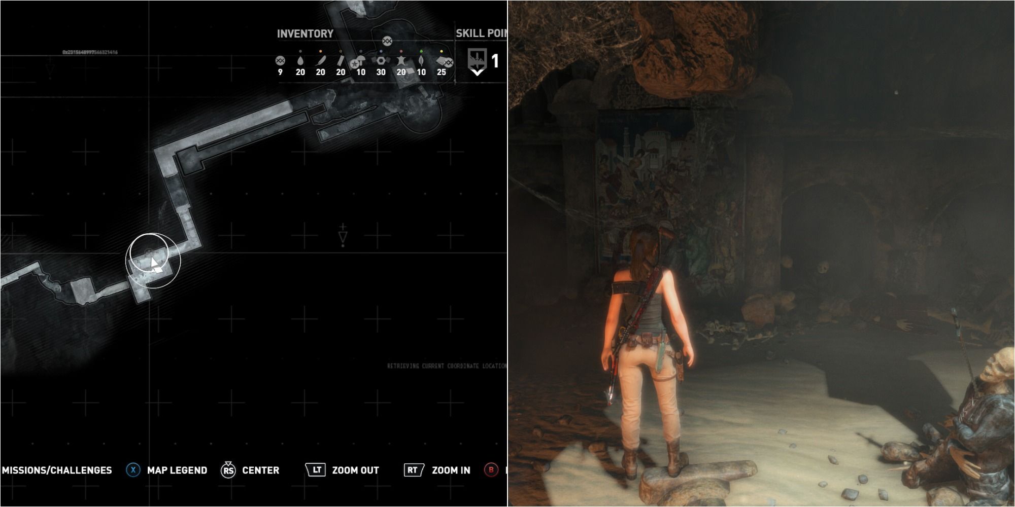 Rise Of The Tomb Raider Split Image Syria Mural Five Location