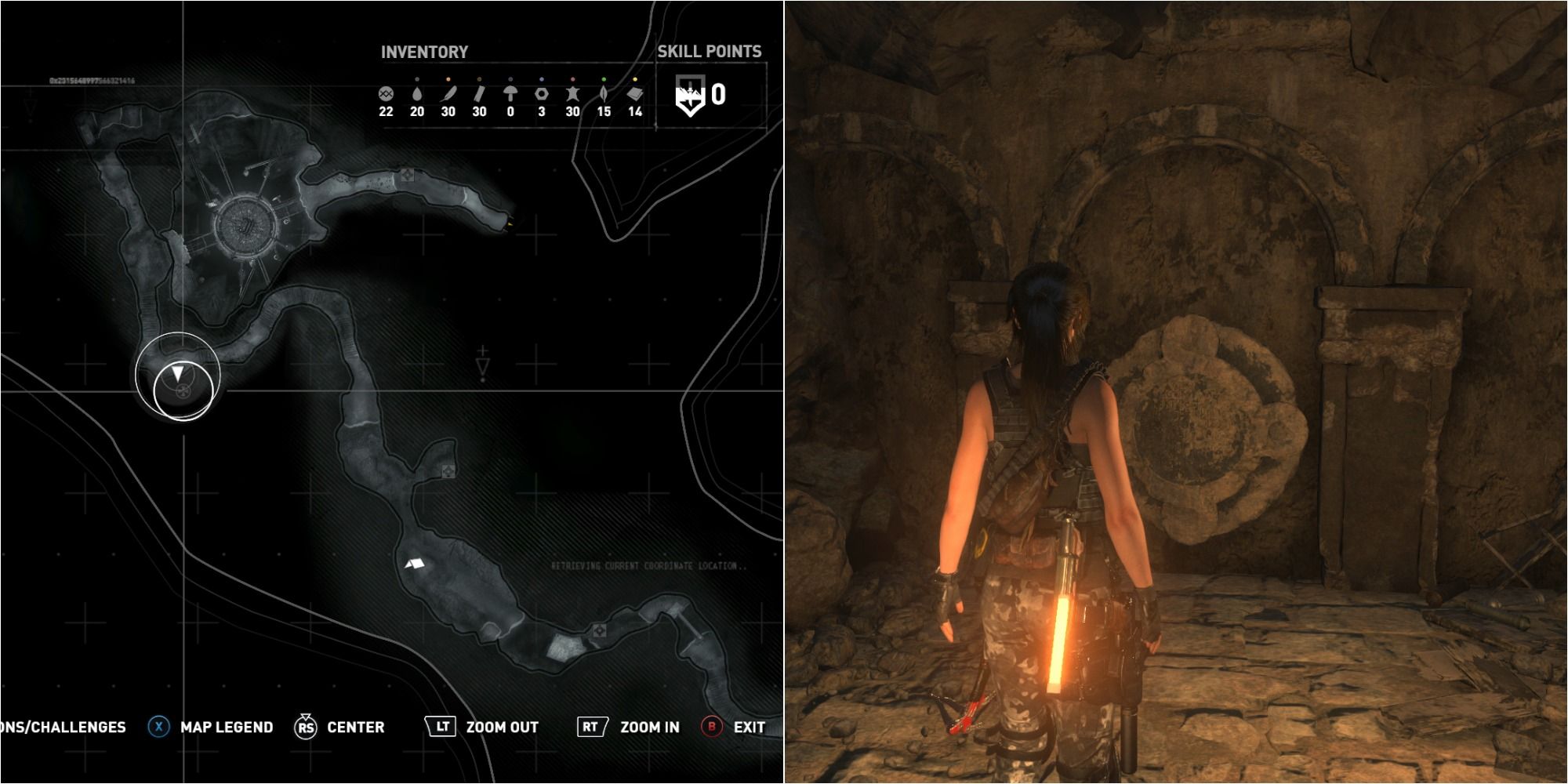 Rise Of The Tomb Raider Split Image The Orrery Mural Location