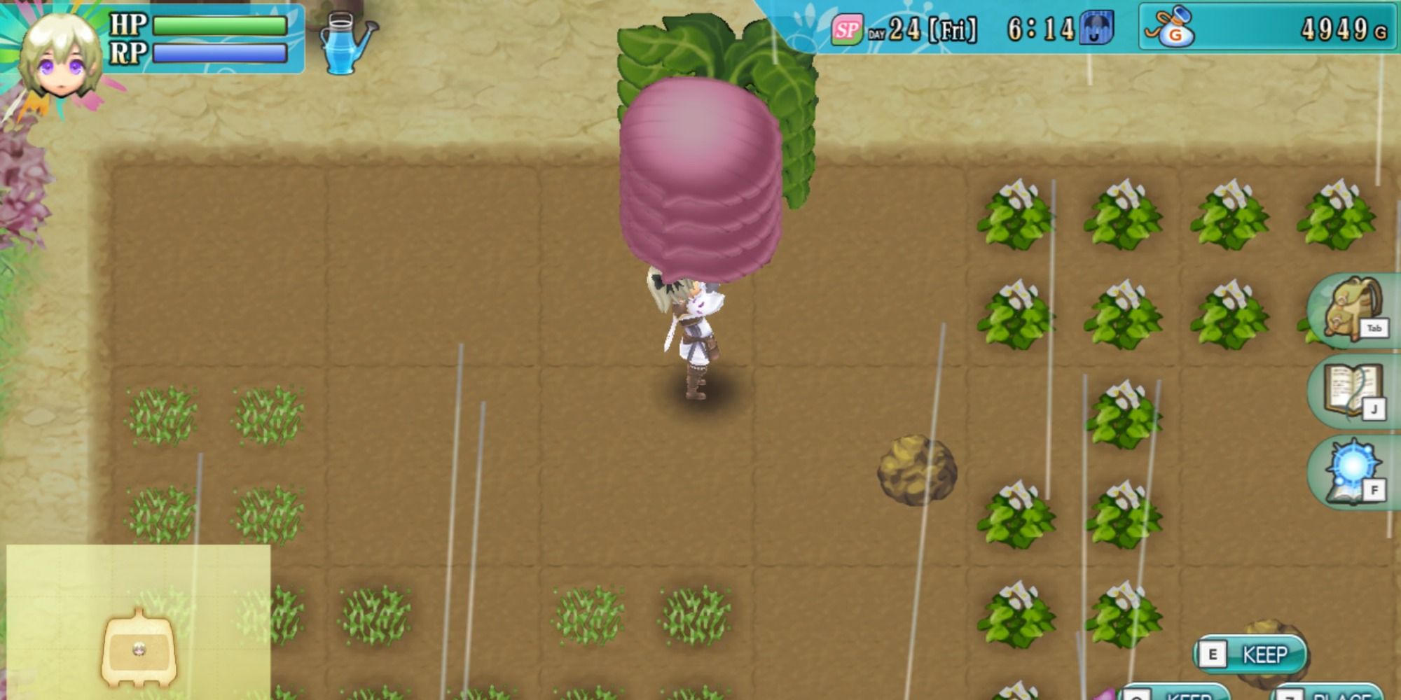 Rune Factory 4 Special Colossal Pink Harvested