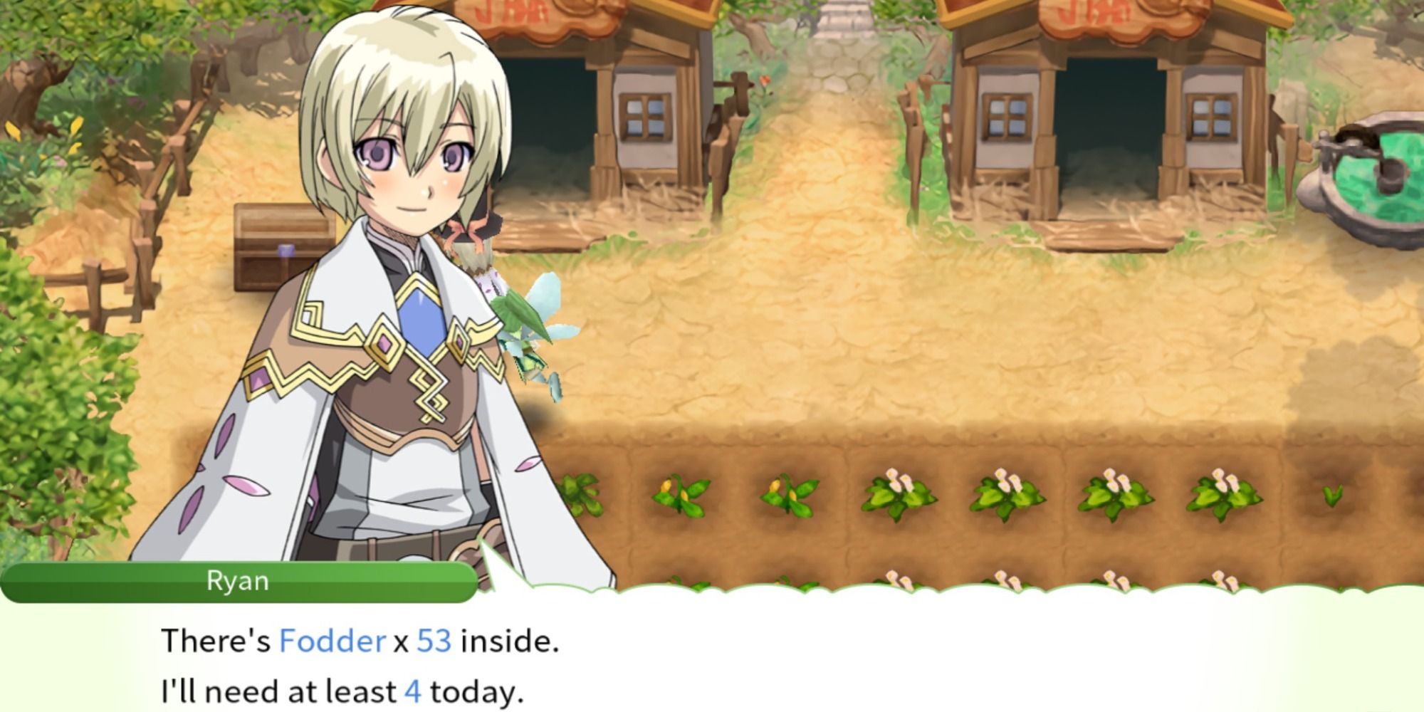 The fodder box interaction in Rune Factory 4 Special