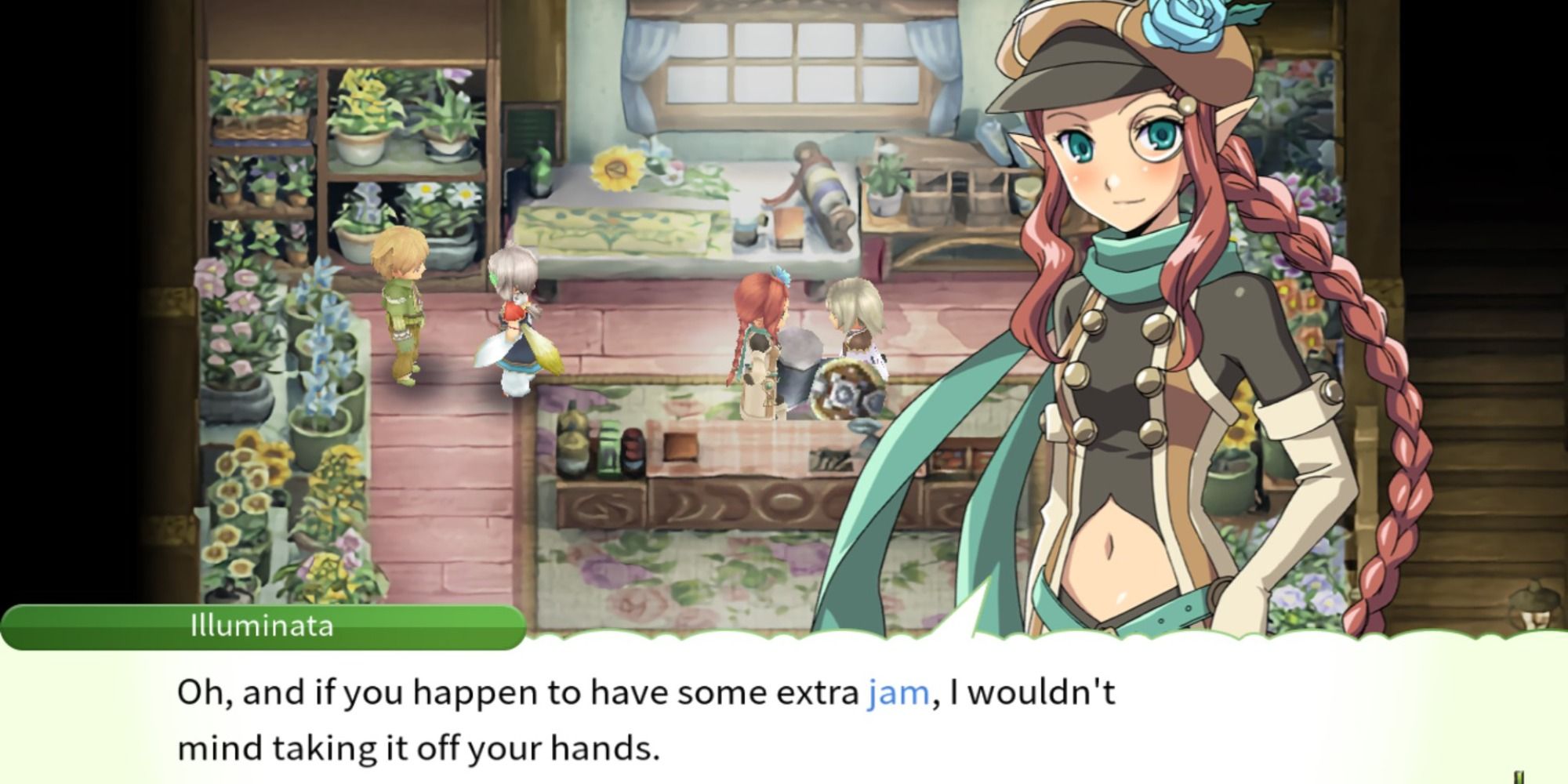 Giving a gift to Illuminata in Rune Factory 4 Special