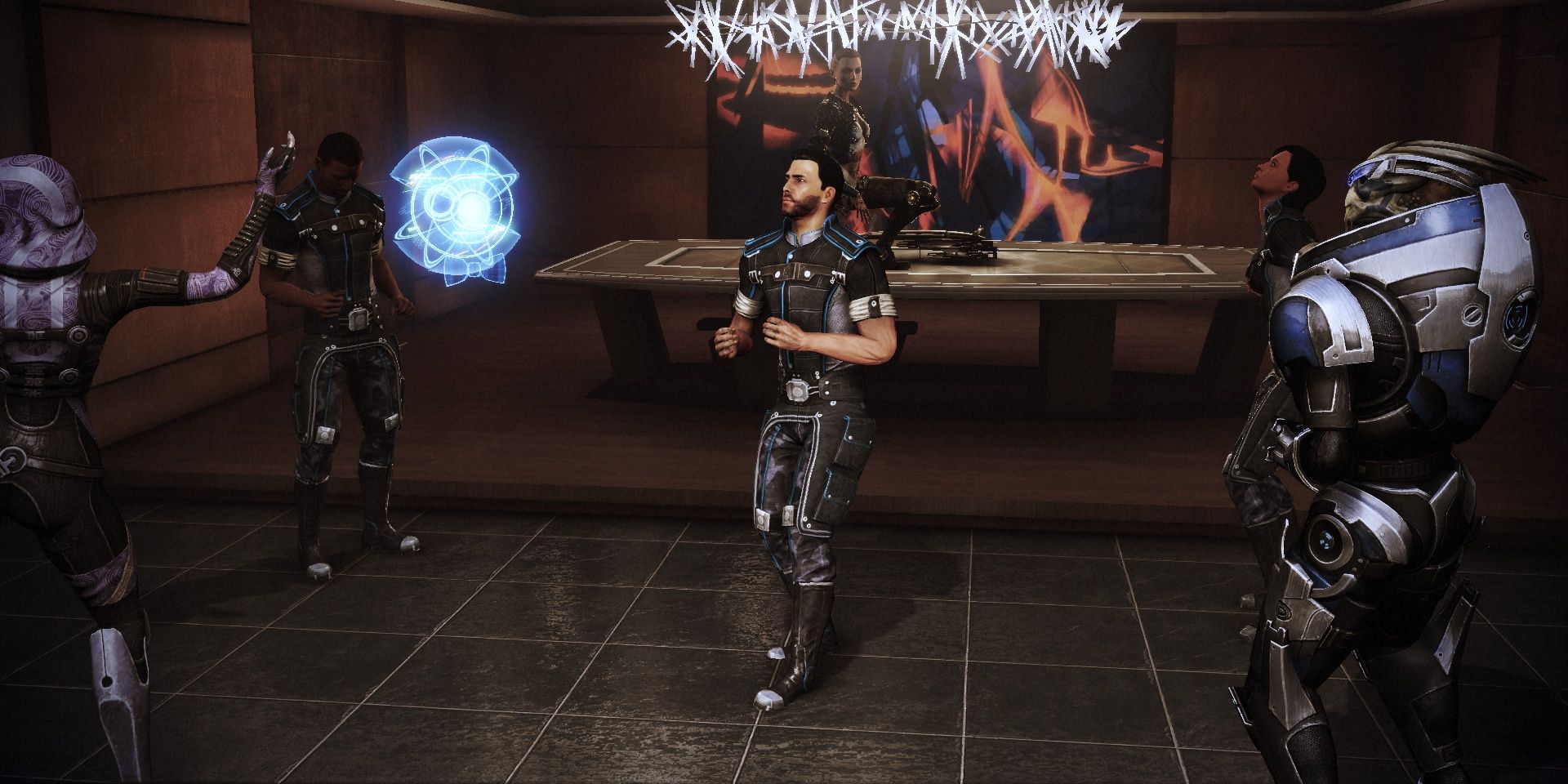 Shepard dancing in Mass Effect