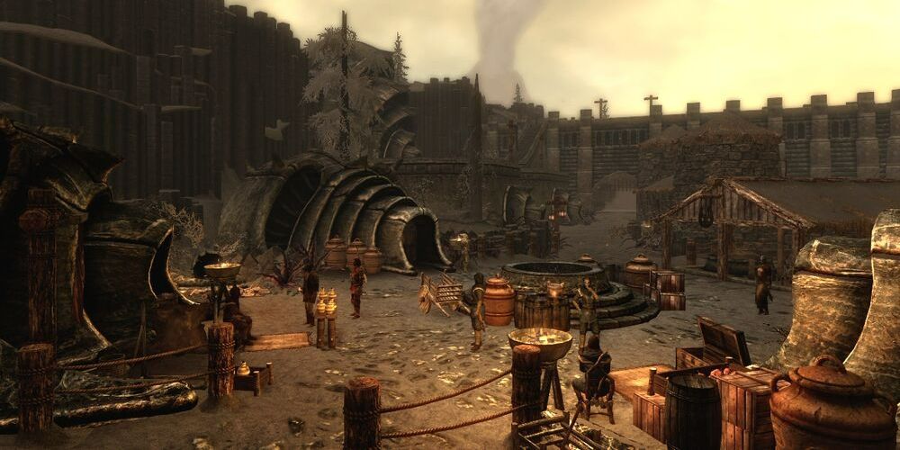 The city of Raven Rock on the Island of Solstheim in Morrowind, formerly a part of Skyrim