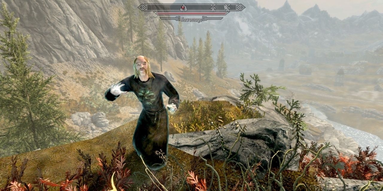 Skyrim Necromancer Robes by the Ritual Stone in Whiterun Province