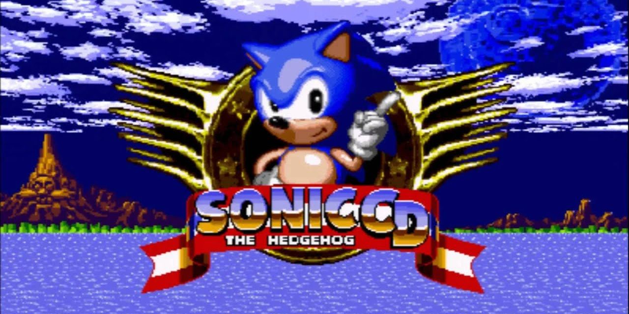 The title screen in Sonic CD