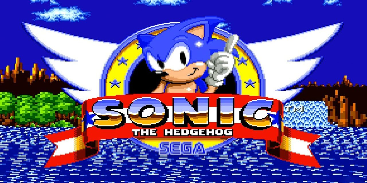 The title screen for Sonic The Hedgehog 1