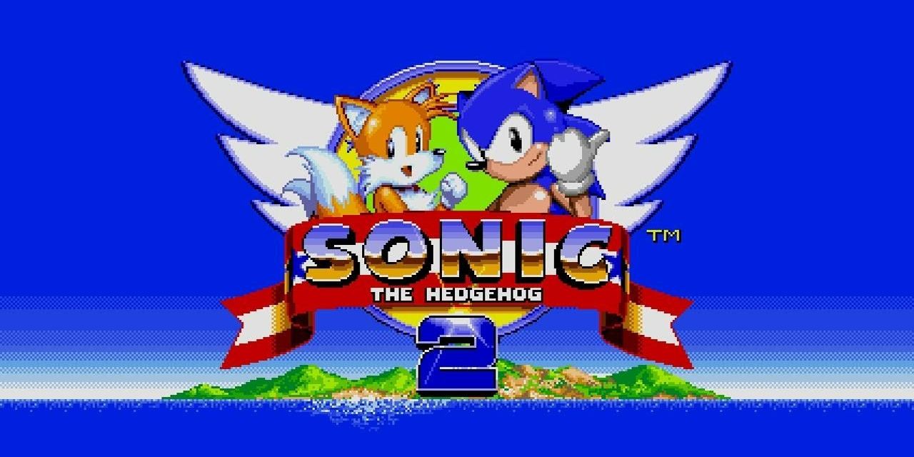 The title screen in Sonic The Hedgehog 2