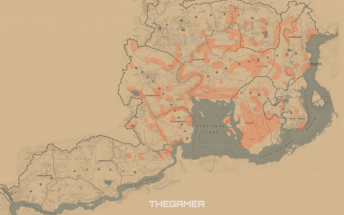 Sparrow map locations Red Dead Redemption 2 Online guide