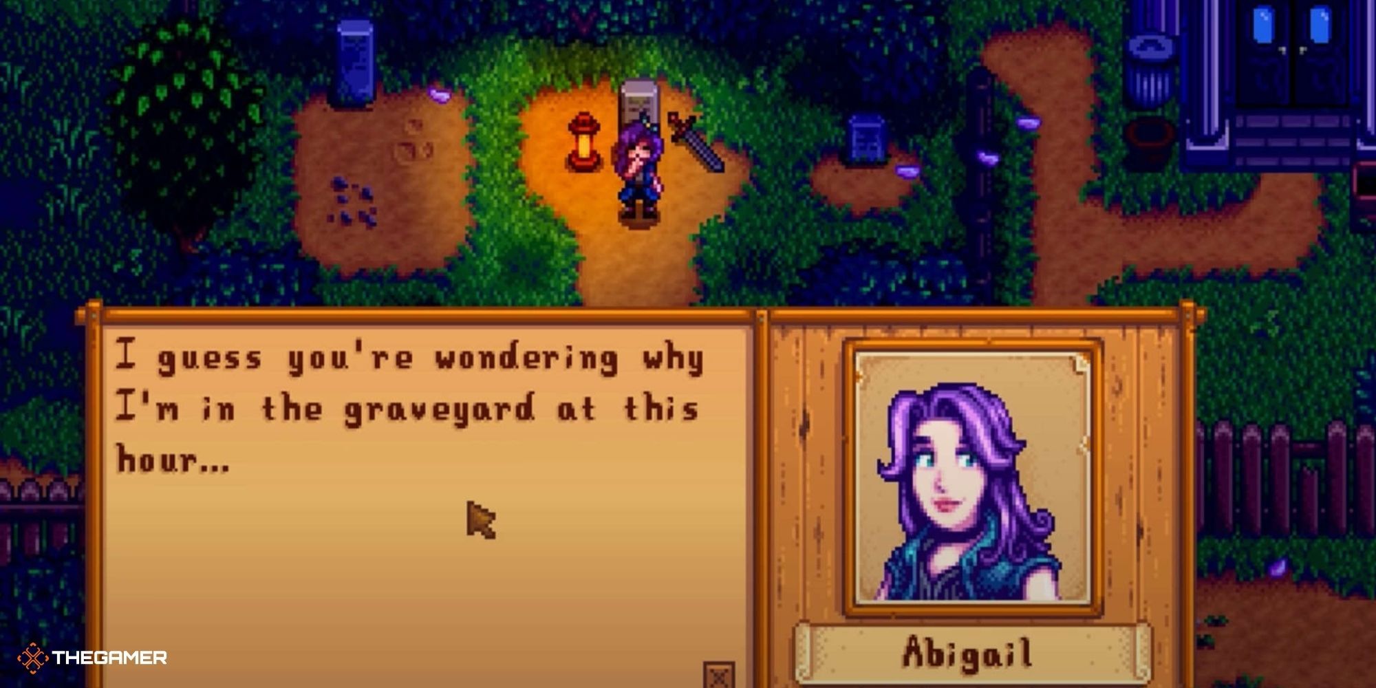 Stardew Valley - Abigail in the graveyard