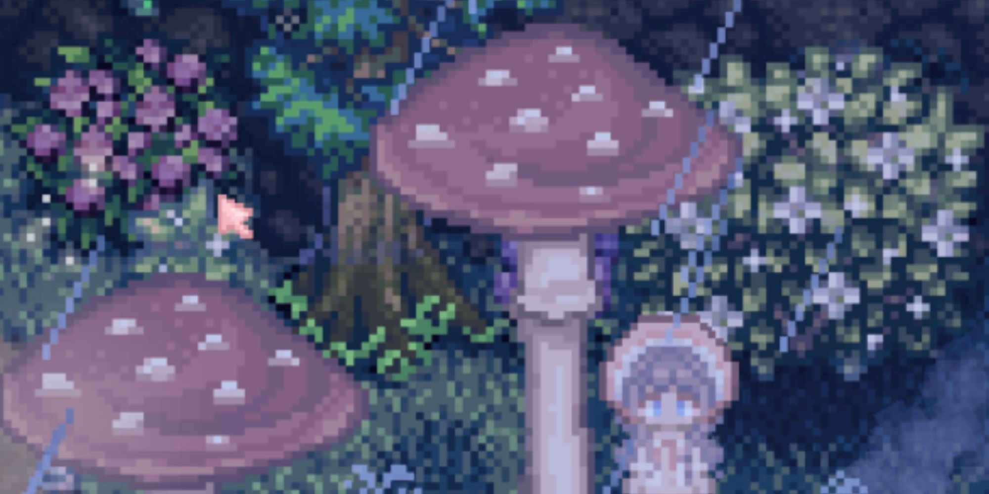 A modded version of the mushroom tree in Stardew Valley