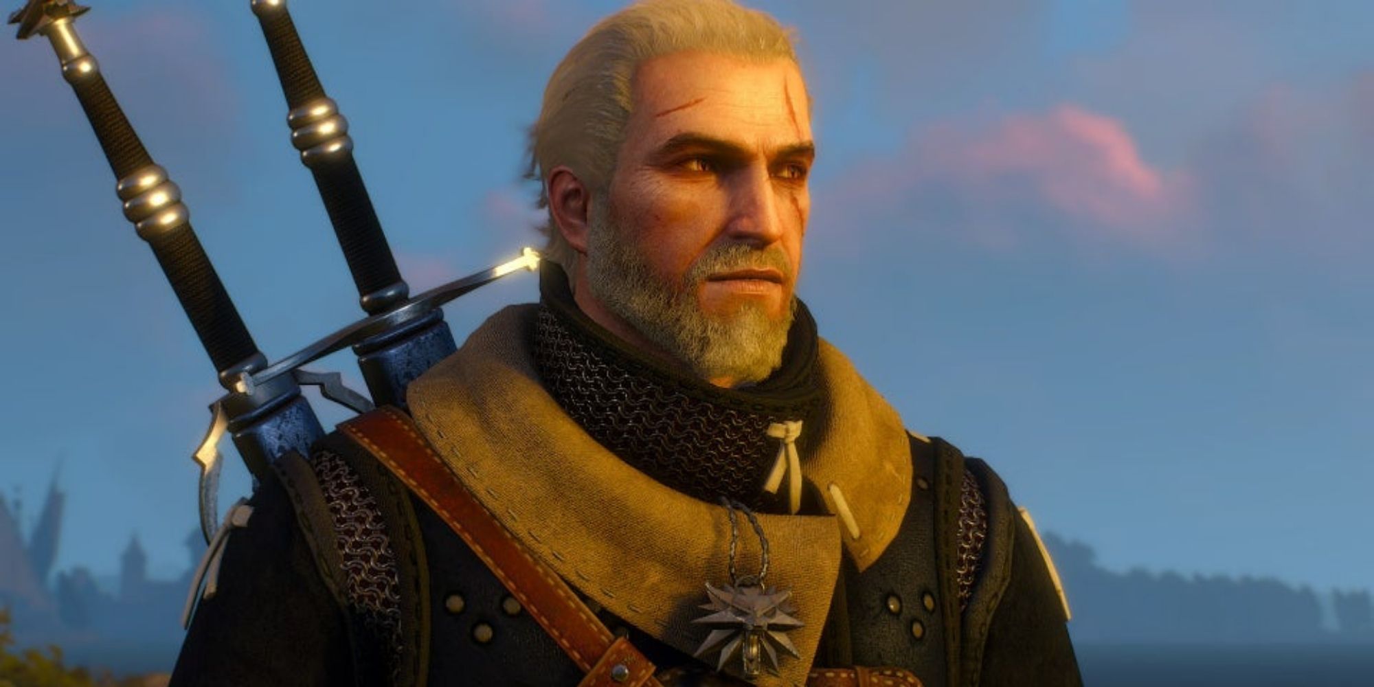 The Witcher 3 Geralt with Elven Rebel Cut in final cutscene