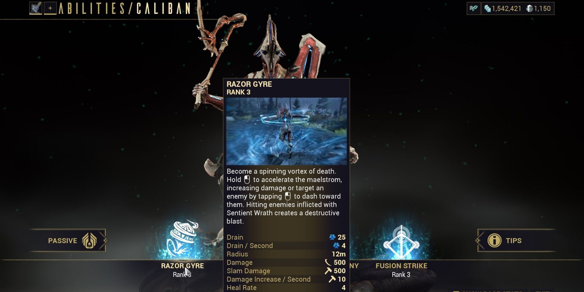 Warframe Caliban 1st Ability