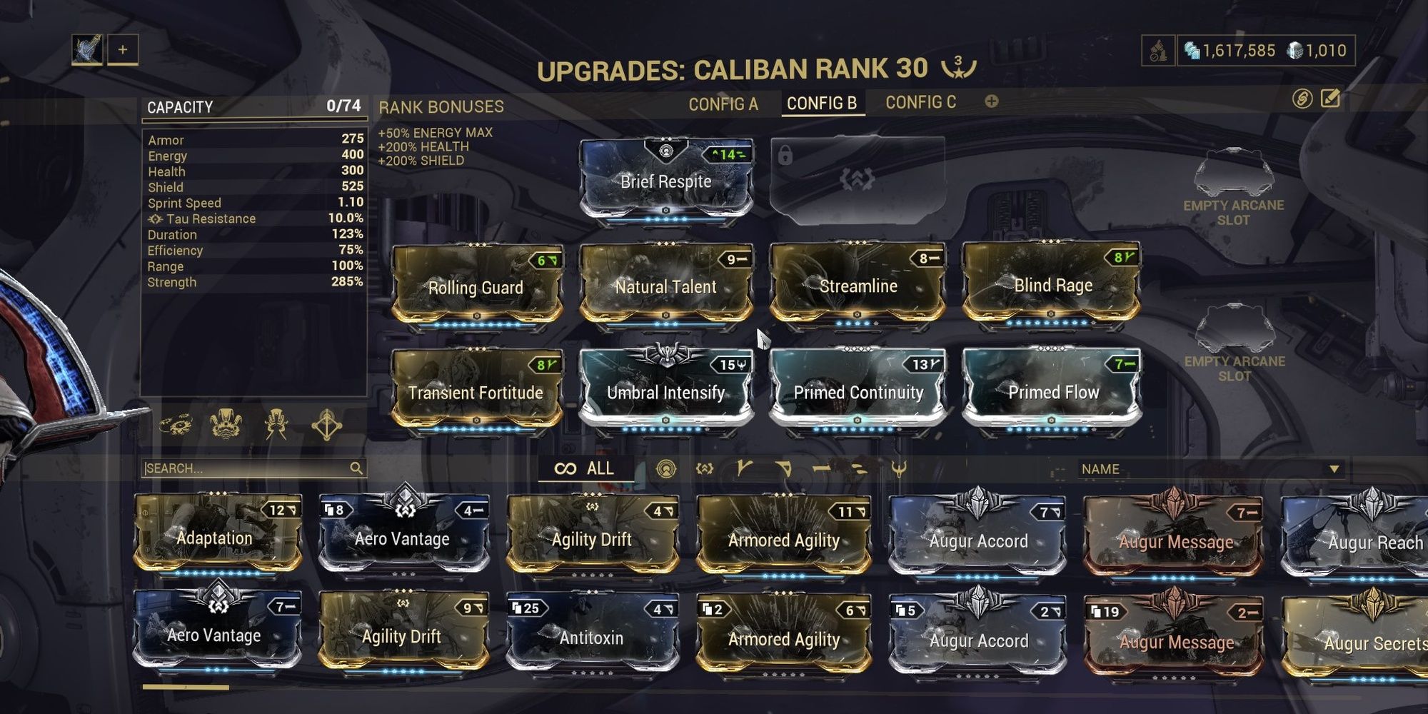 Warframe Caliban Aquastrike Build