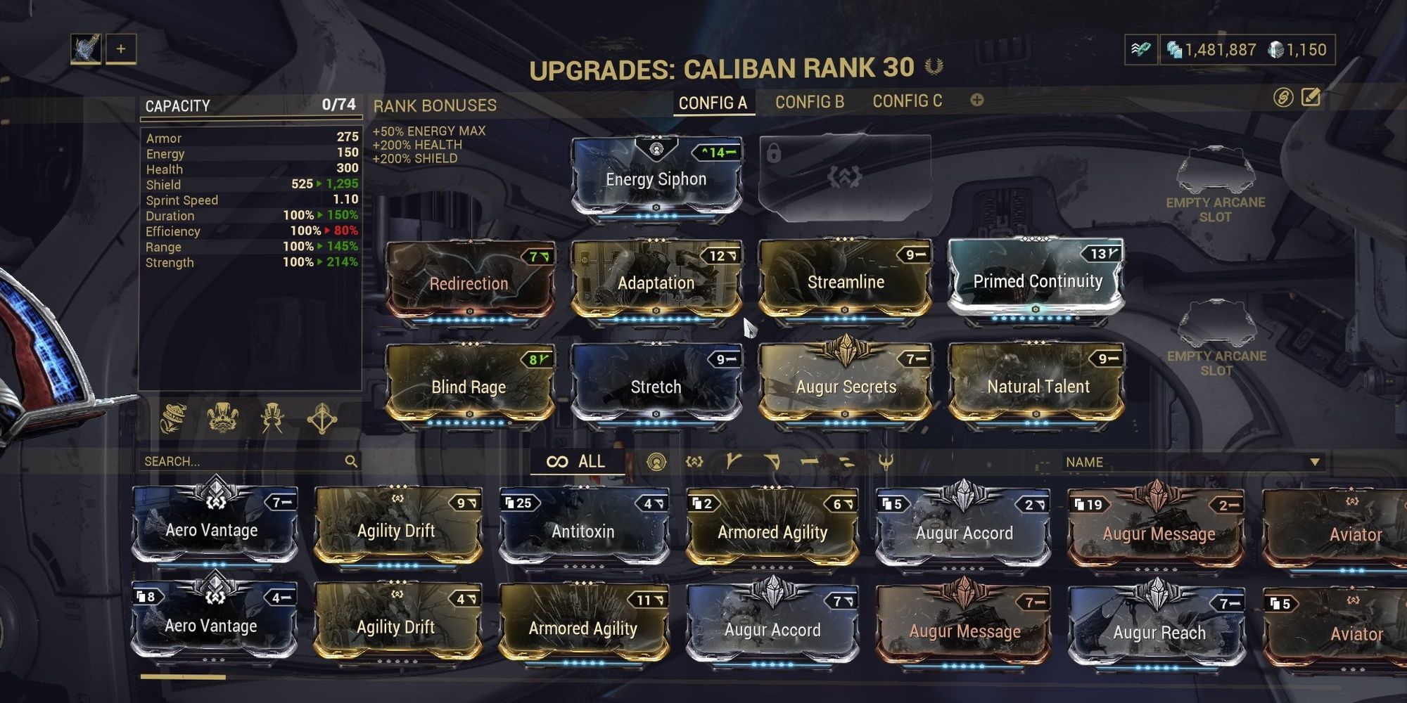 Warframe Caliban Starter Build