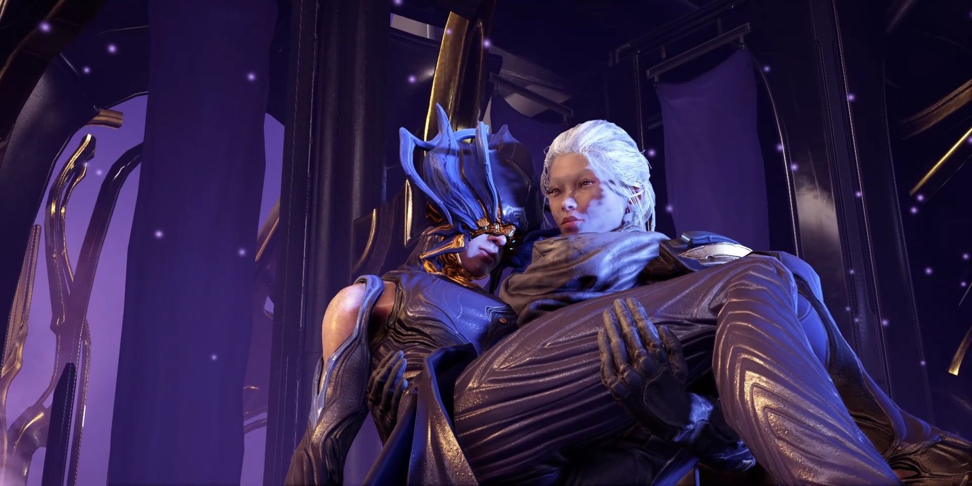 Warframe New War Carrying Lotus To Her Chamber