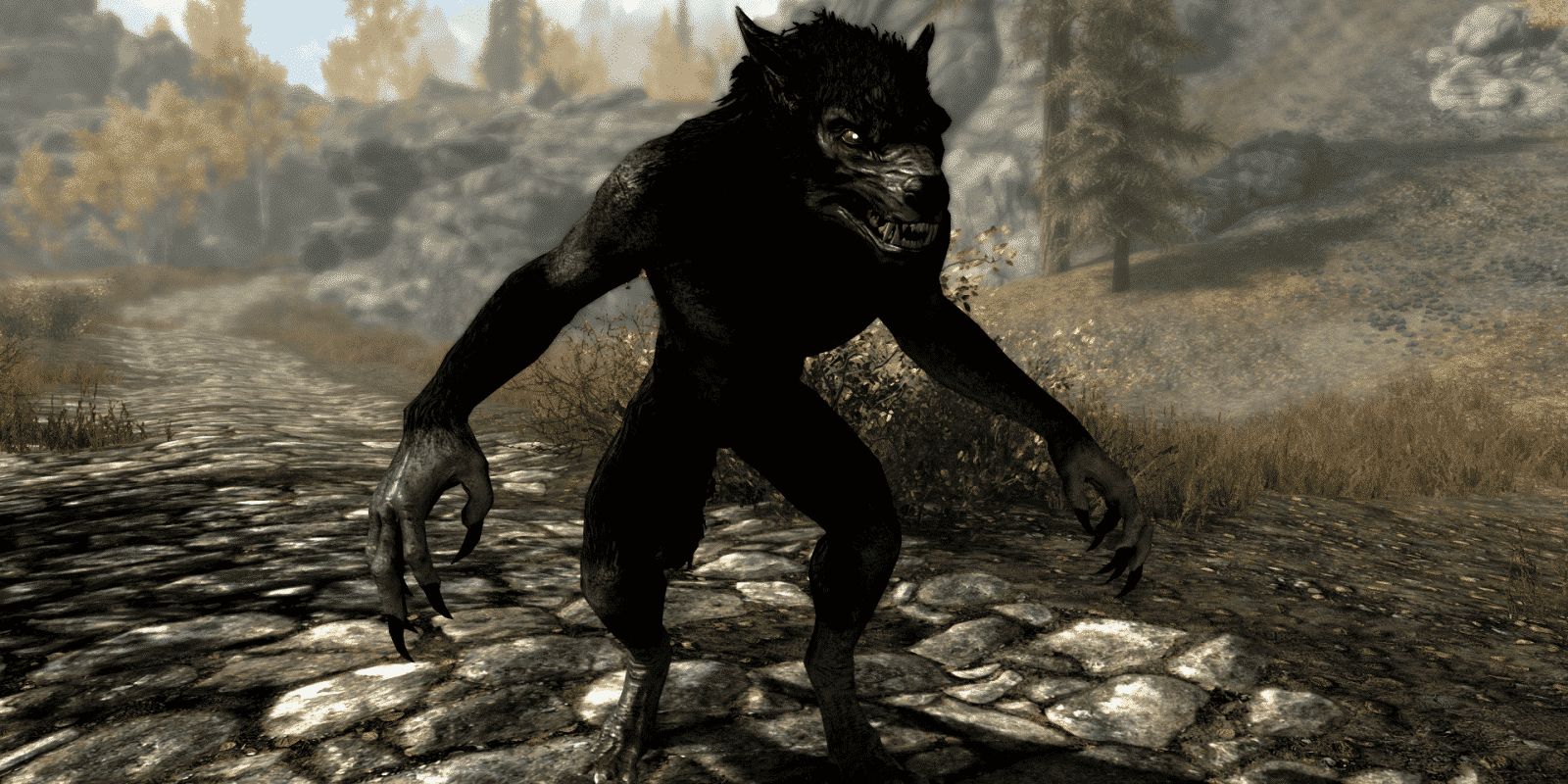 A werewolf in Skyrim