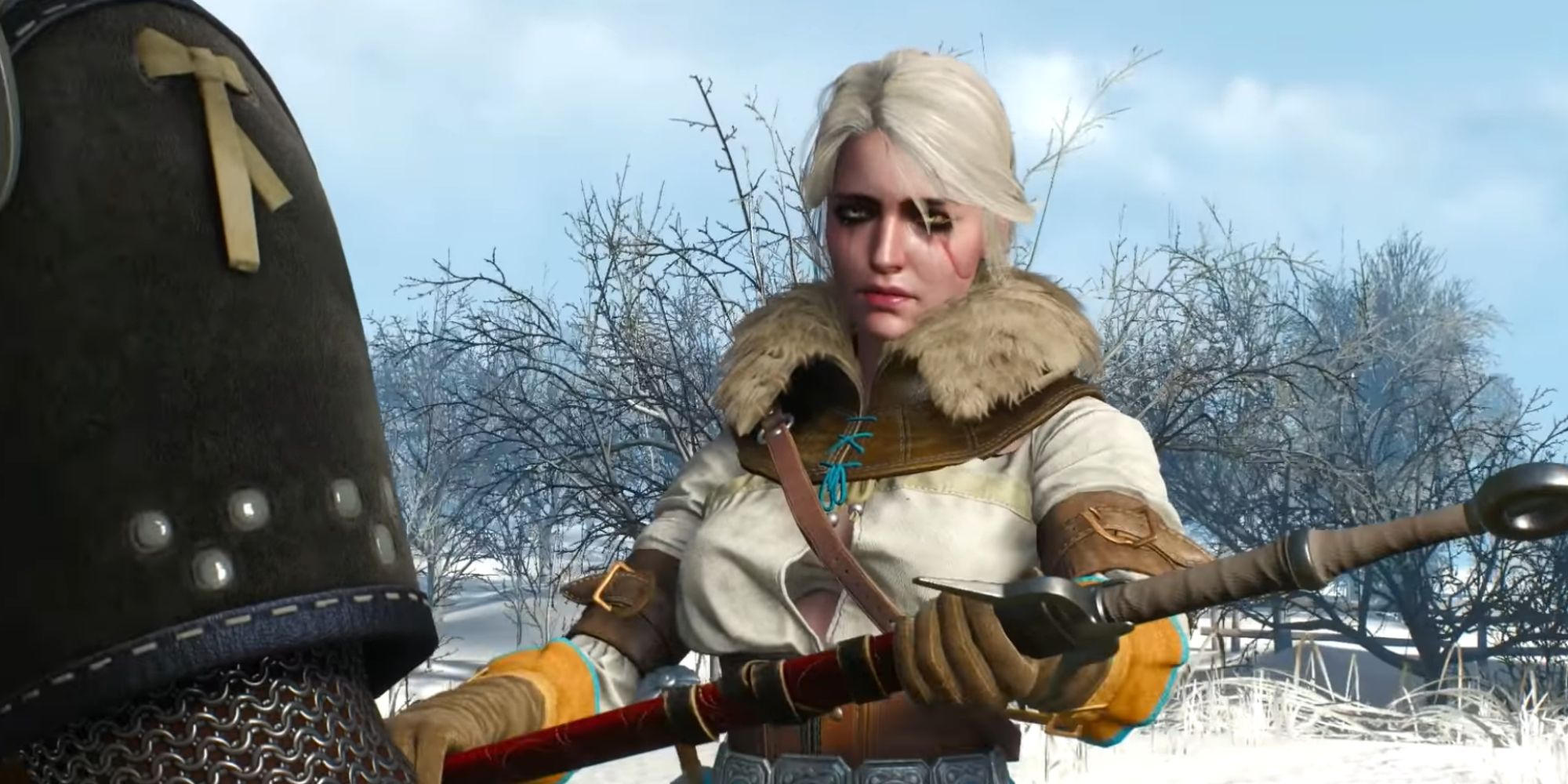 Witcher 3 Screenshot Of Ciri Giving Sword To Geralt Toe Become Empress