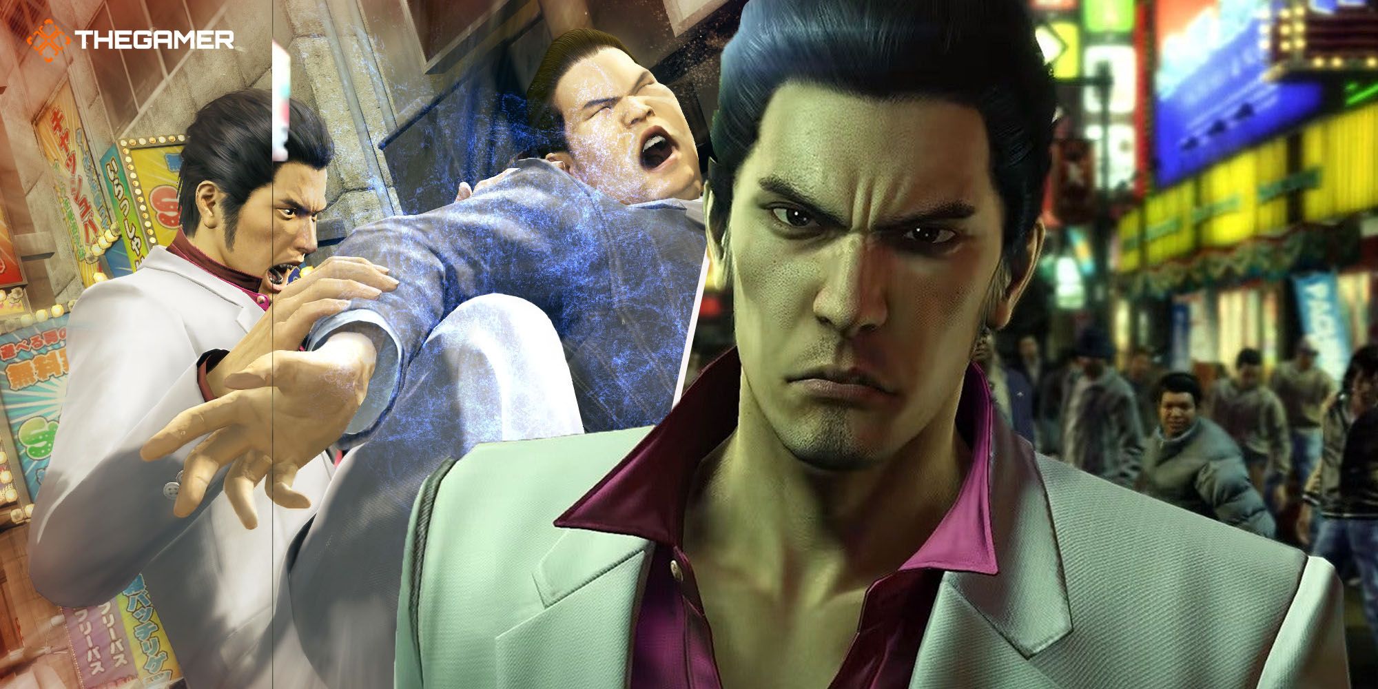 Yakuza Kiwami collage of Kiryu