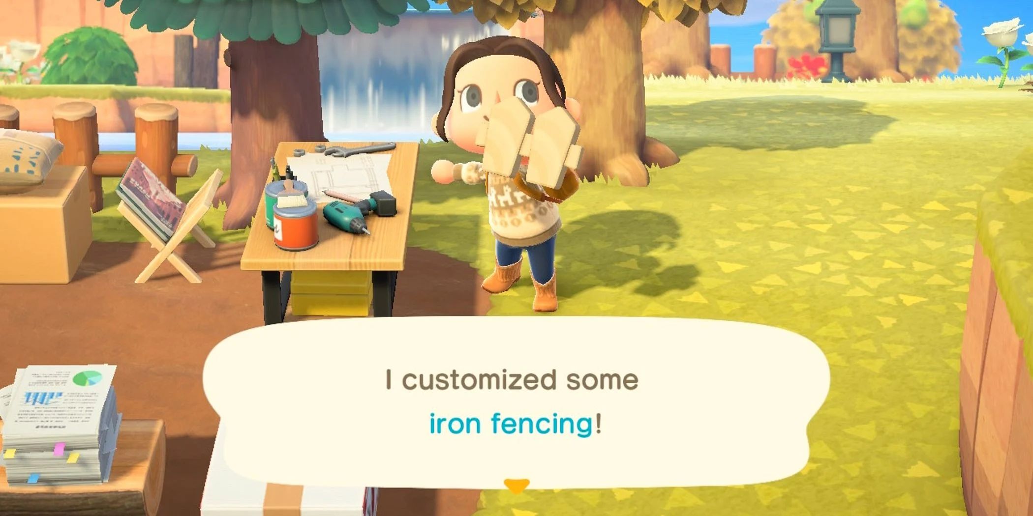 customizing a fence animal crossing