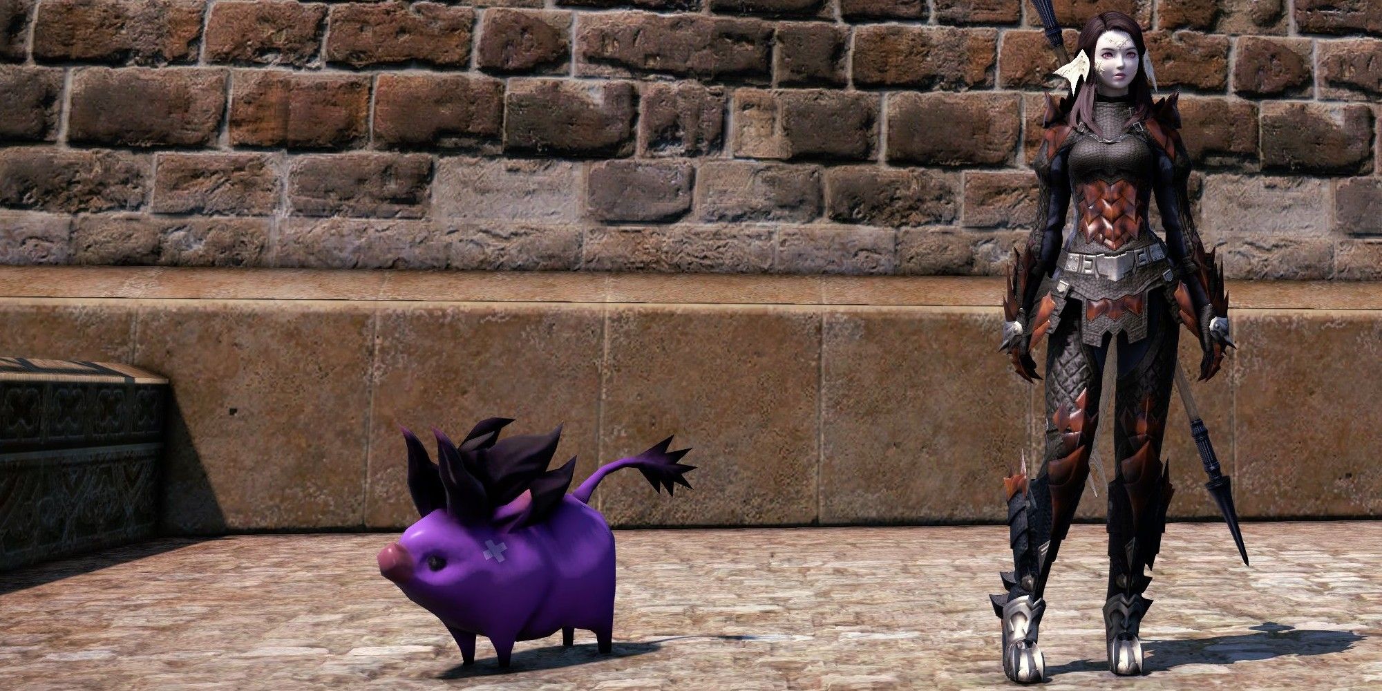 Au Ra next to baby behemoth. 