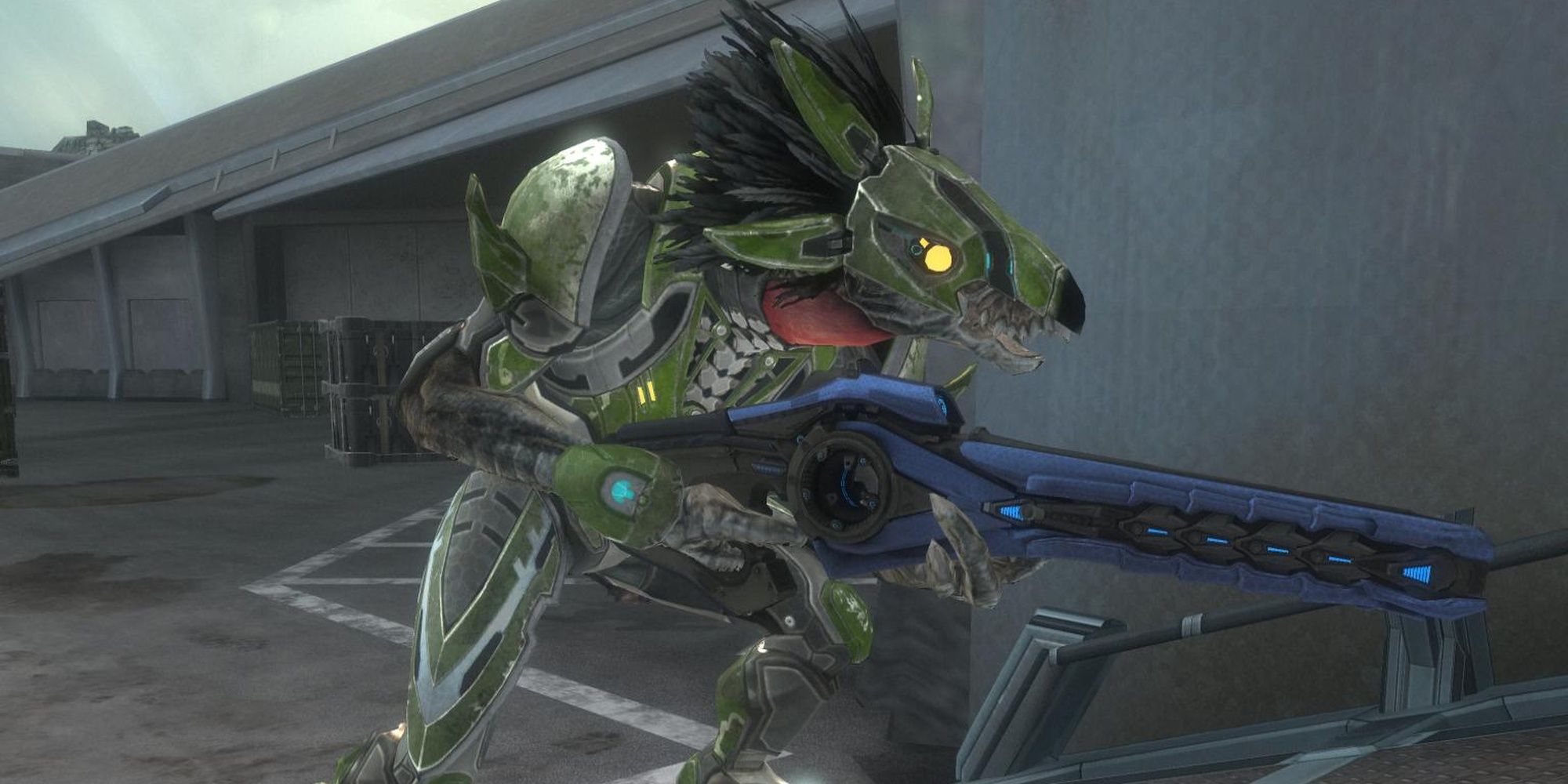 Halo: High Ranking Jackal Showcasing Covenant Weaponry In Halo Reach