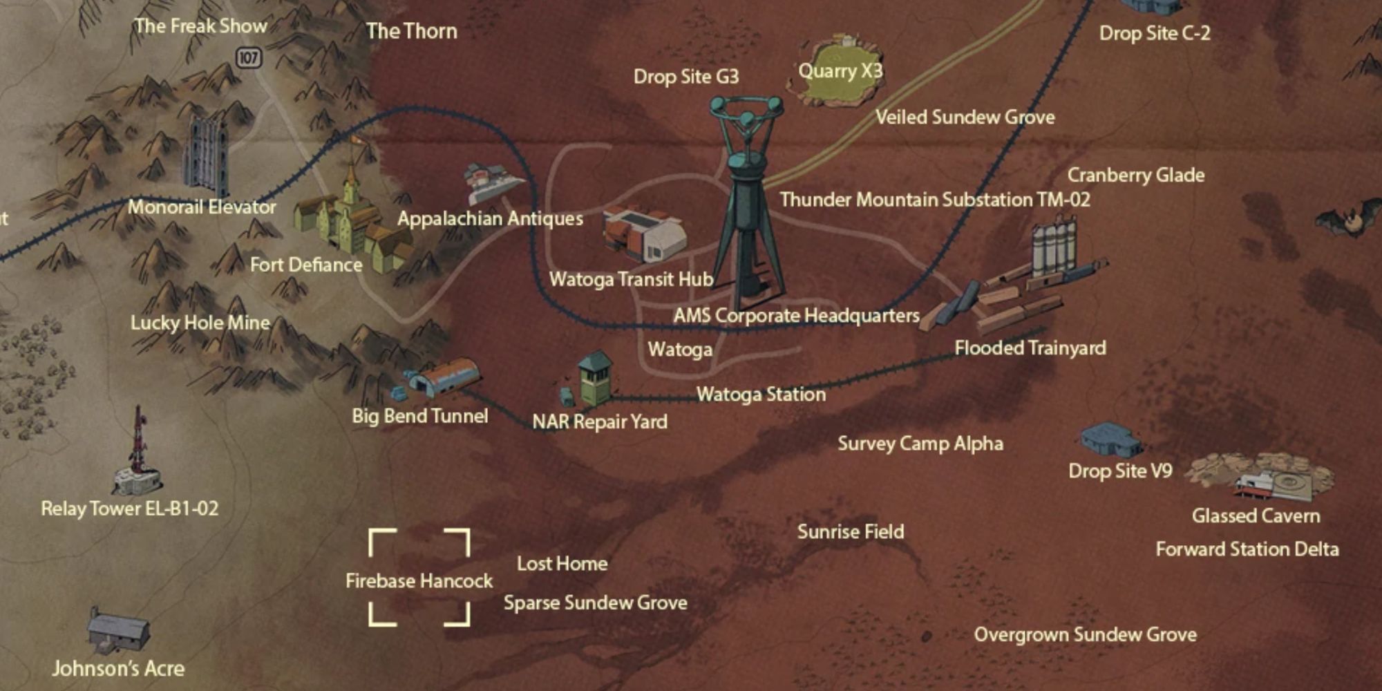 Шахта счастливая дыра Fallout 76 карта