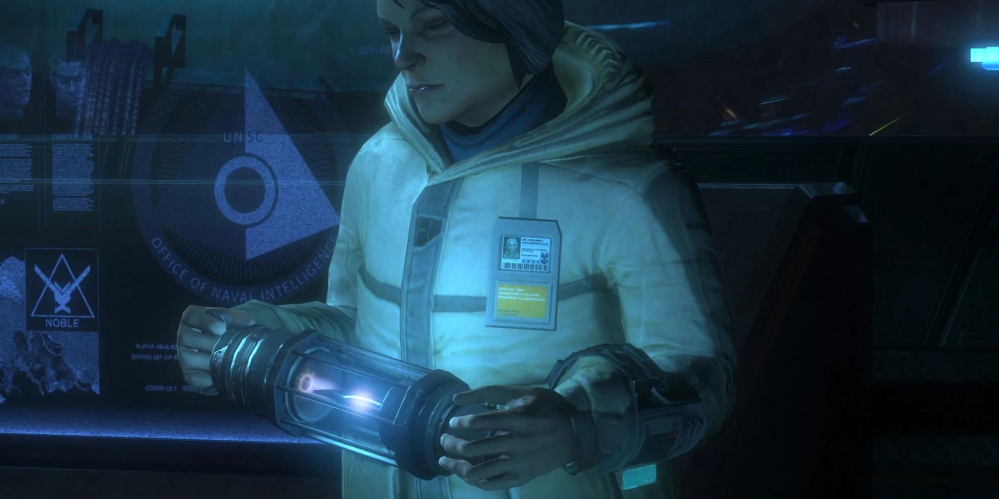 Halo: Dr Catherine Halsey Holding Matrix Storing Cortana's AI