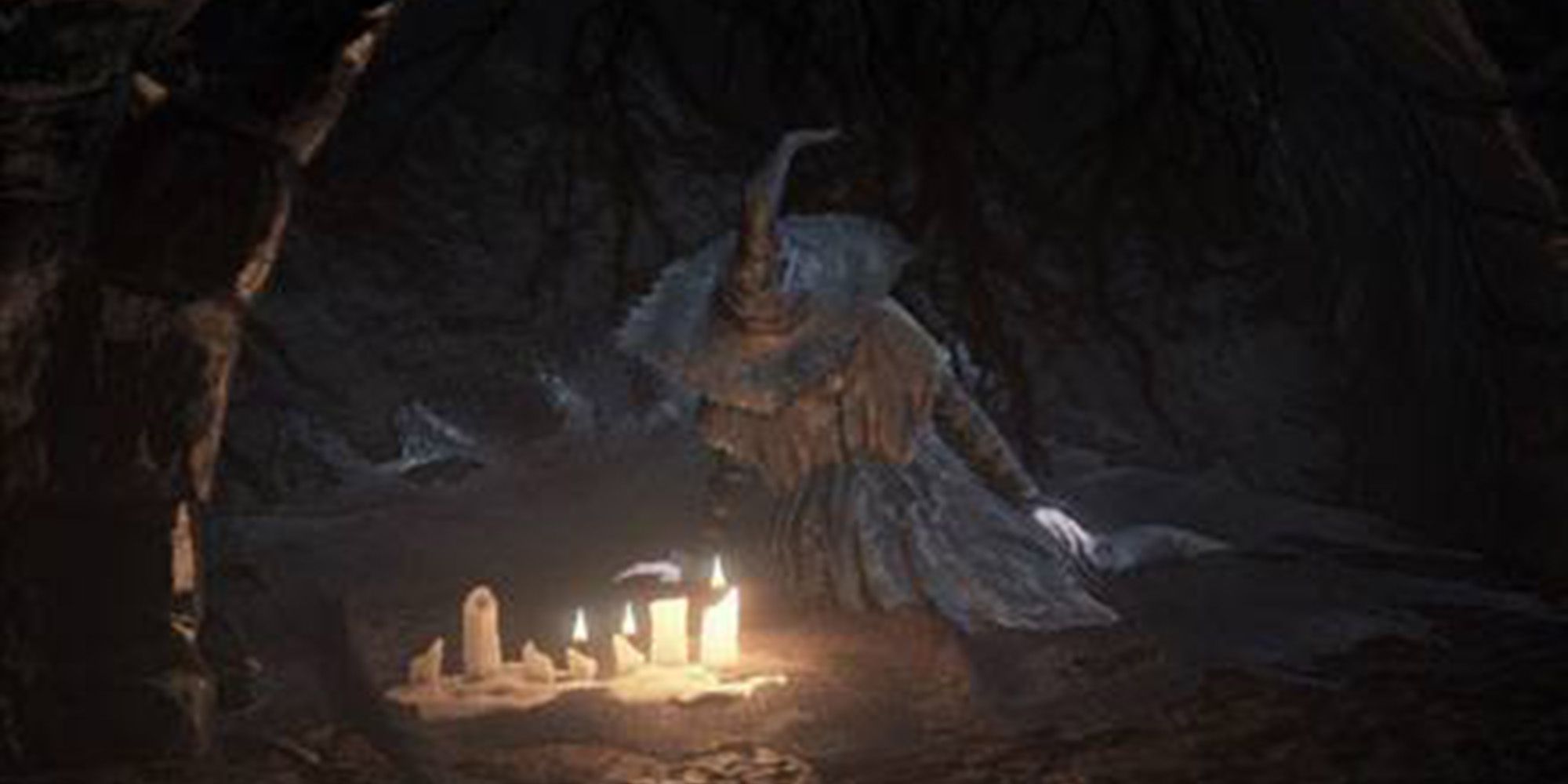 karla the hretical witch from dark souls 3 after being saved and sent to Firelink Shrine