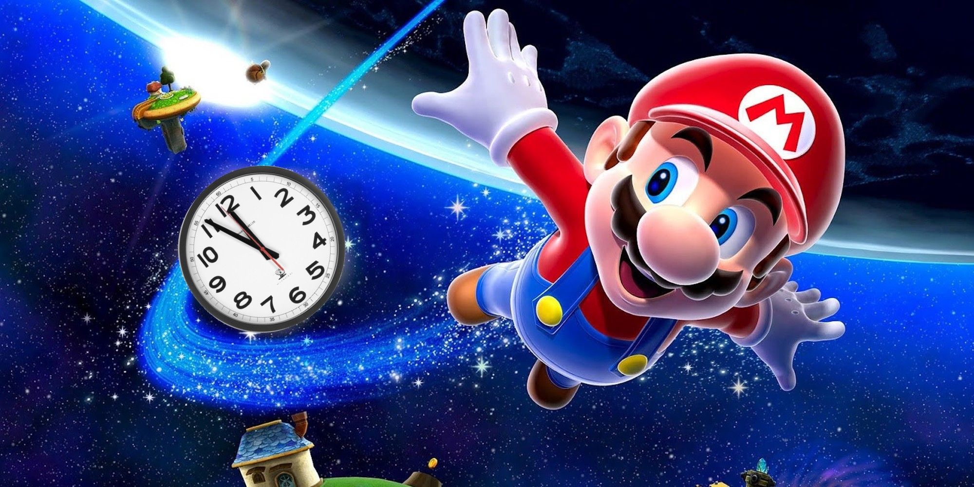 mario galaxy clock