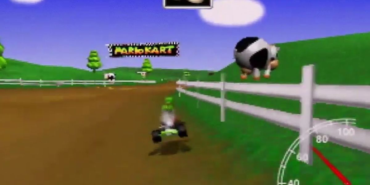 Yoshi races through Moo Moo Farm